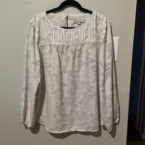 White Floral Loft Blouse